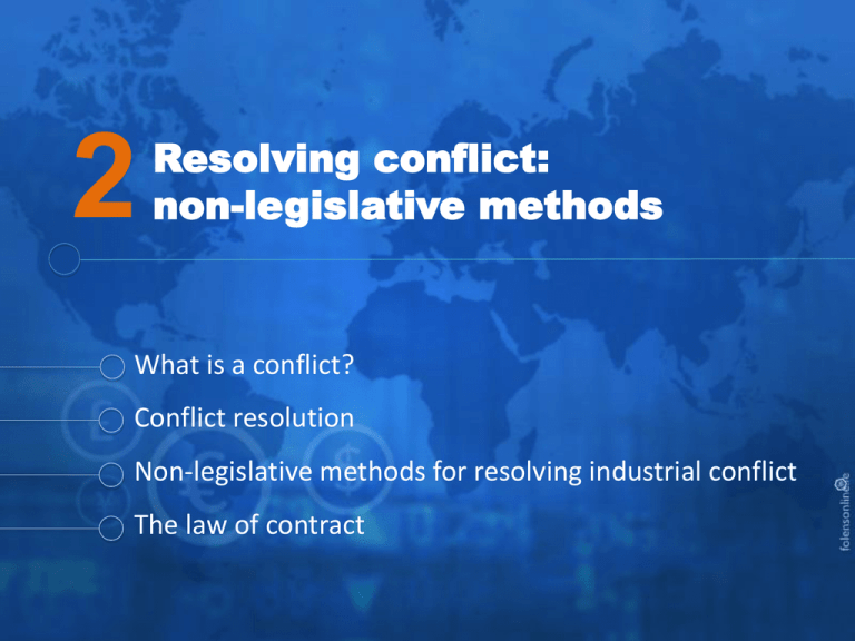 non-legislative-methods-resolving-conflict