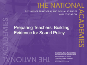 Preparing Teachers: Building Evidence for Sound