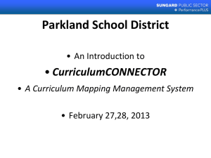 Curriculum Mapping Overview – Marty Horner