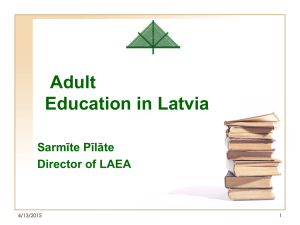 Adult Education in Latvia: Challanges and Solutions