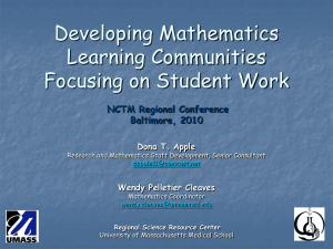Mathematics Learning Community (MLC)