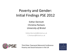 PSE Conference slide - Poverty and Social Exclusion