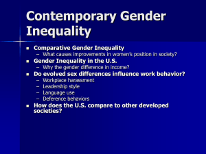 Contemporary Gender Inequality
