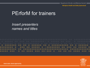 PErforM for trainers powerpoint presentation