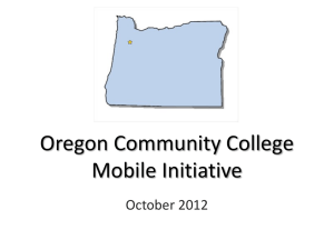 Oregon Community College Mobile Initiative ppt