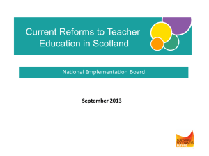Current Reforms to Teacher Education in Scotland