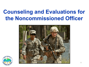 COUNSELING AND EVALUATIONS FOR THE NCO