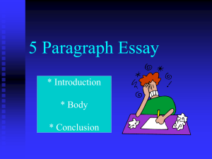 5 Paragraph Essay - Madeira City Schools