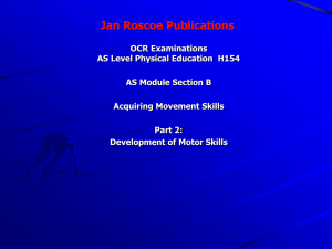 skill learning - Jan Roscoe Publications