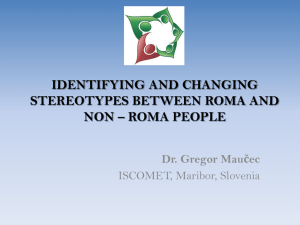 Identifying and changing stereotypes between Roma and non