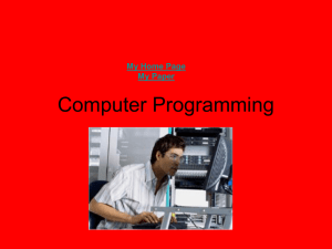 PowerPoint Presentation - Computer Programming