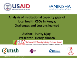 Challenges and lessons learnt - HIV Capacity Building Partners Summit