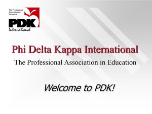 PDK International Orientation Presentation