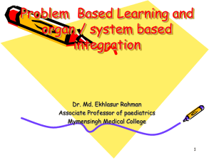 Problem Based Learning and orga