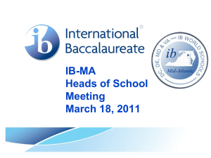 Introduction, objectives, tasks - Mid-Atlantic Association of IB World