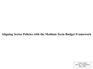 Aligning Sector Policies with the Medium-Term Budget