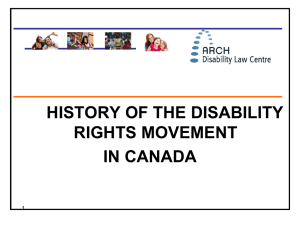 History of Disability rights