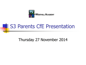 S5 Pupils CfE Presentation