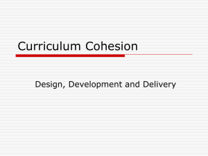 Curriculum Cohesion