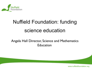 Nuffield Foundation - Science Learning Centres