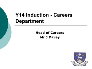 Year 14 Careers Induction Powerpoint