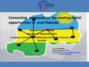Strategic Plan for 1.000 telecentres in Rwanda