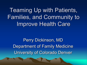 Teaming Up with Patients, Families, and Community to Improve