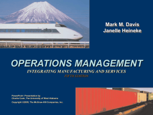 Operations Management Chapter
