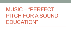 Music - Perfect Pitch for a Sound Education