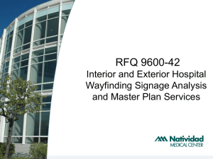 RFQ 9600-42 Interior and Exterior Hospital Wayfinding Signage