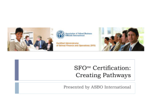 SFO Certification - Alaska Association of School Business Officials
