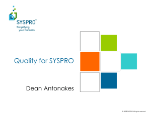 Slide 1 - Syspro