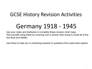 Germany GCSE revision mindmaps