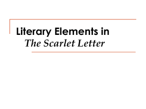 Literary Elements in The Scarlet Letter