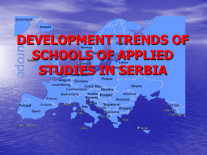and accreditation Schools of Applied Studies in Serbia