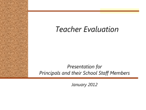 Principals - Teachers January, 2012