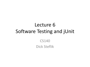 Lecture 6, Software Testing