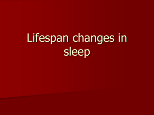 Lifespan changes in sleep PPT