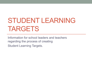 Student Learning Targets Guidance