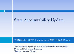 State and Federal Accountability Update