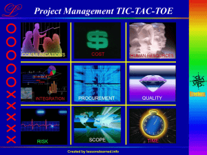 Project Management Tic-Tac-Toe