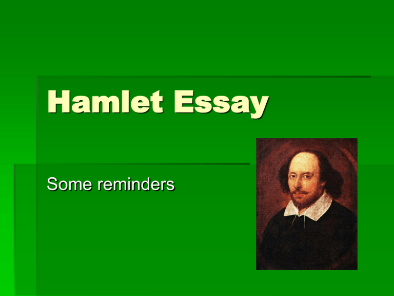 good essay titles for hamlet
