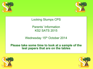 SATs - Parent Meeting -2014-2015