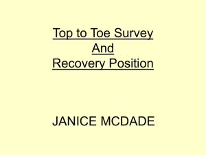 Top to Toe Survey And Recovery Position