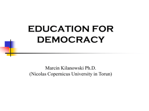 „EDUCATION FOR DEMOCRACY“