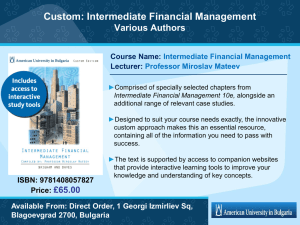 Intermediate Financial Management, 10e Brigham / Daves