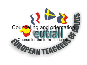 romanian counceling and orientation