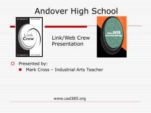 Link Crew Objectives - Smoky Hill Education Service Center