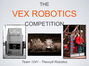 THE VEX ROBOTICS COMPETITION