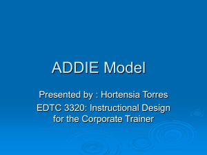 The ADDIE Model Presentation